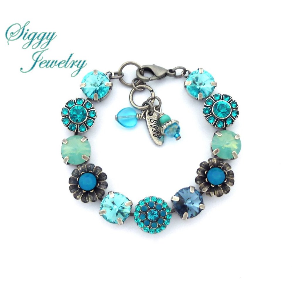 Swarovski Crystal Ocean Breeze Flower Bracelet